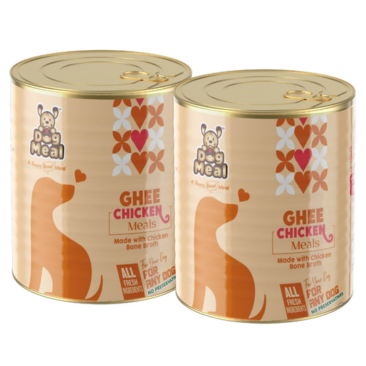 Dog Meal Ghee Chicken Meal 400gm each (Pack of 2 Cans)