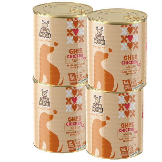 Dog Meal Ghee Chicken Meals 200 gm each (Pack of 4 Cans)