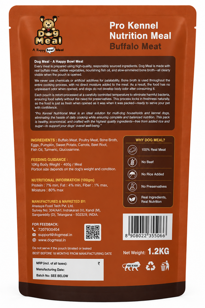 Pro Kennel Nutritional Meal - Buffalo Meat 70 % Meat