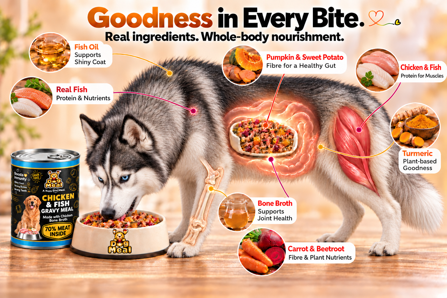 Chicken & Fish Gravy Meal — A+ Content Image 1