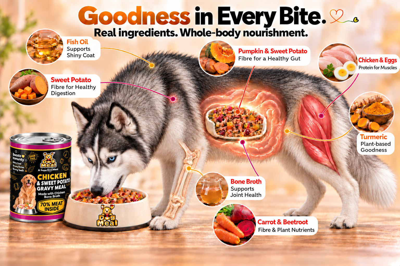 Chicken & Sweet Potato Gravy Meal — A+ Content Image 1