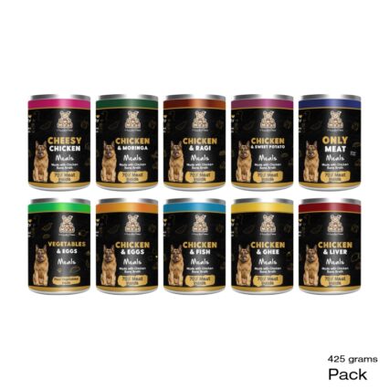Dog Meal Monthly Subcricption | 14Kgs | 425 G/Can | Fresh Meal Every meal | 30+3 Meals Assorted |